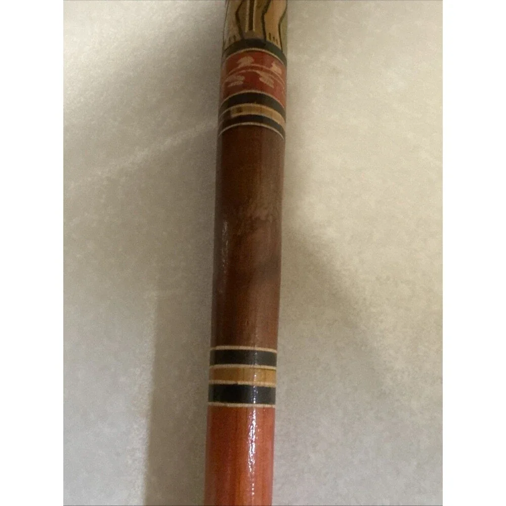 Vintage Original 80's Mexico Hand Carved & Painted Wooden Pinata Bat Stick 23